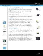 Sony VAIO VGN-SR290JVH Specifications preview