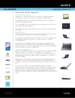 Preview for 1 page of Sony VAIO VGN-SR290PHB Specifications