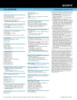 Preview for 2 page of Sony VAIO VGN-SR290PHB Specifications