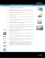 Preview for 1 page of Sony VAIO VGN-SR525G/H Specifications