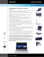 Sony VAIO VGN-SZ120P/B Specifications preview