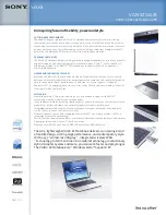 Preview for 1 page of Sony VAIO VGN-SZ220/B Specifications