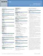 Preview for 2 page of Sony VAIO VGN-SZ220/B Specifications