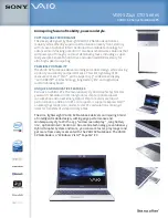 Sony VAIO VGN-SZ240 CTO Series Specifications preview