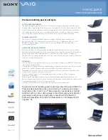 Sony VAIO VGN-SZ260P/C Specifications preview