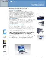 Preview for 1 page of Sony VAIO VGN-SZ340 Specifications