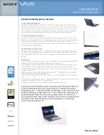 Preview for 1 page of Sony VAIO VGN-SZ381P Specifications