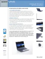 Sony VAIO VGN-SZ390 CTO Series Specifications preview