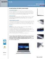 Sony VAIO VGN-SZ420QN Specifications preview