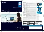 Предварительный просмотр 1 страницы Sony Vaio VGN-SZ75GN Specifications