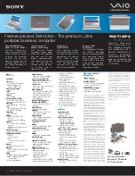 Preview for 1 page of Sony VAIO VGN-T160P Specifications