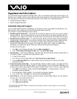 Preview for 8 page of Sony VAIO VGN-T330FP Supplementary Manual