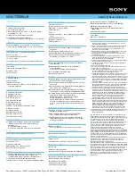 Preview for 2 page of Sony VAIO VGN-TT150N Specifications