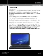 Sony VAIO VGN-TT230N Specifications preview