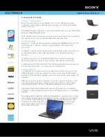 Preview for 1 page of Sony VAIO VGN-TT250N/B Specifications