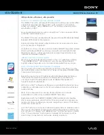 Preview for 1 page of Sony VAIO VGN-TZ240N/B Specifications