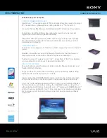 Sony VAIO VGN-TZ285N/RC Specifications preview