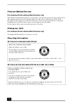 Preview for 14 page of Sony Vaio VGN-Z770TD Safety Information Manual