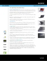 Preview for 1 page of Sony VAIO VGN-Z820D Specifications