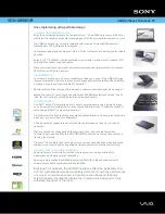 Preview for 1 page of Sony VAIO VGN-Z850G Specifications