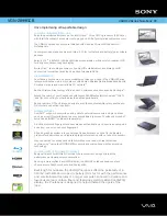 Preview for 1 page of Sony VAIO VGN-Z899GCB Specifications