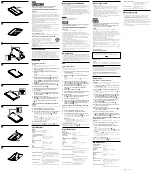 Предварительный просмотр 2 страницы Sony VAIO VGP-BPSC27 Operating Instructions