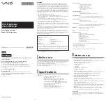 Sony Vaio VGP-PRFS10V Operating Instructions preview