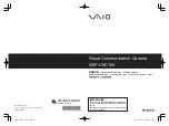 Preview for 1 page of Sony VAIO VGP-UVC100 Operating Instructions Manual