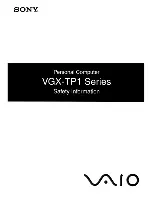 Preview for 178 page of Sony VAIO VGX-TP1 Series User Manual