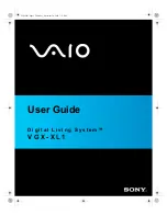 Предварительный просмотр 1 страницы Sony VAIO VGX-XL1 Series User Manual