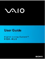 Предварительный просмотр 1 страницы Sony VAIO VGX-XL3 User Manual