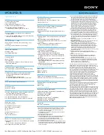 Preview for 2 page of Sony VAIO VPCB11FGX/B Specifications