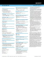 Preview for 2 page of Sony VAIO VPCB11HGX/B Specifications