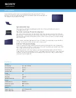 Sony VAIO VPCCA22FX/L Specification Sheet preview