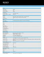 Preview for 2 page of Sony VAIO VPCCA22FX/L Specification Sheet