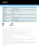 Preview for 3 page of Sony VAIO VPCCB22FX/G Specification Sheet