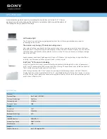 Sony VAIO VPCCB22FX/W Specification Sheet preview