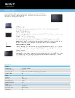 Sony VAIO VPCCB27FX Specifications preview