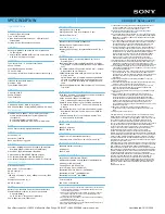 Preview for 2 page of Sony VAIO VPCCW14FX Specifications