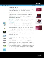 Preview for 1 page of Sony VAIO VPCCW17FX Specifications