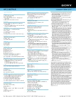 Preview for 2 page of Sony VAIO VPCCW17FX Specifications