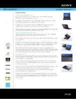 Preview for 1 page of Sony VAIO VPCCW1JGX Specifications