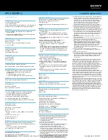 Preview for 2 page of Sony VAIO VPCCW21FX/L Specifications