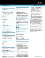 Preview for 2 page of Sony VAIO VPCCW21FX/P Specifications