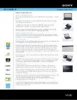 Sony VAIO VPCCW22FX/B Specifications preview