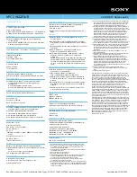 Preview for 2 page of Sony VAIO VPCCW22FX/R Specifications