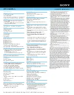 Preview for 2 page of Sony VAIO VPCCW23FX/L Specifications