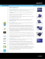 Preview for 1 page of Sony VAIO VPCCW27FX/L Specifications