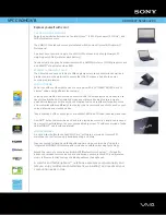 Preview for 1 page of Sony VAIO VPCCW2HGX/B Specifications