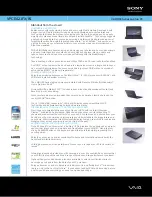 Preview for 1 page of Sony VAIO VPCEA21FX/BI Specifications